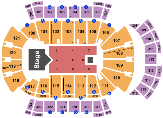 VyStar Veterans Memorial Arena Rascal Flatts Seating Chart